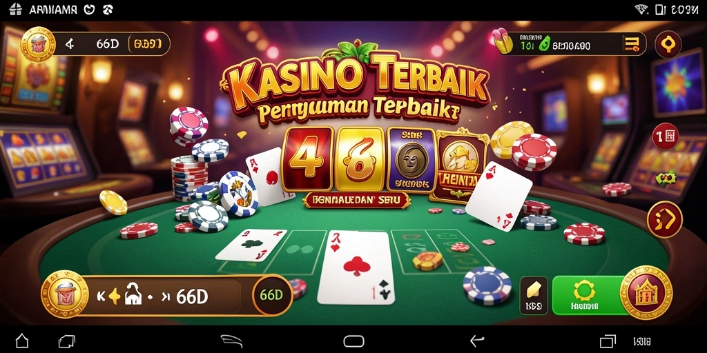 Screenshot 66D menampilkan gameplay mendebarkan dari permainan Kasino.