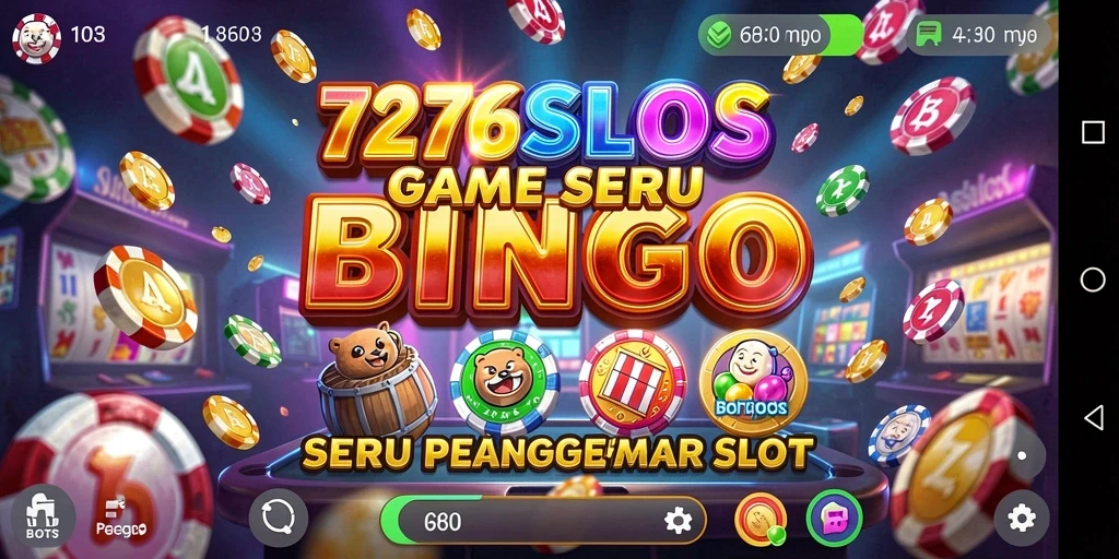 Tampilan gameplay Bingo yang seru dan penuh warna di 7276SLOTS.