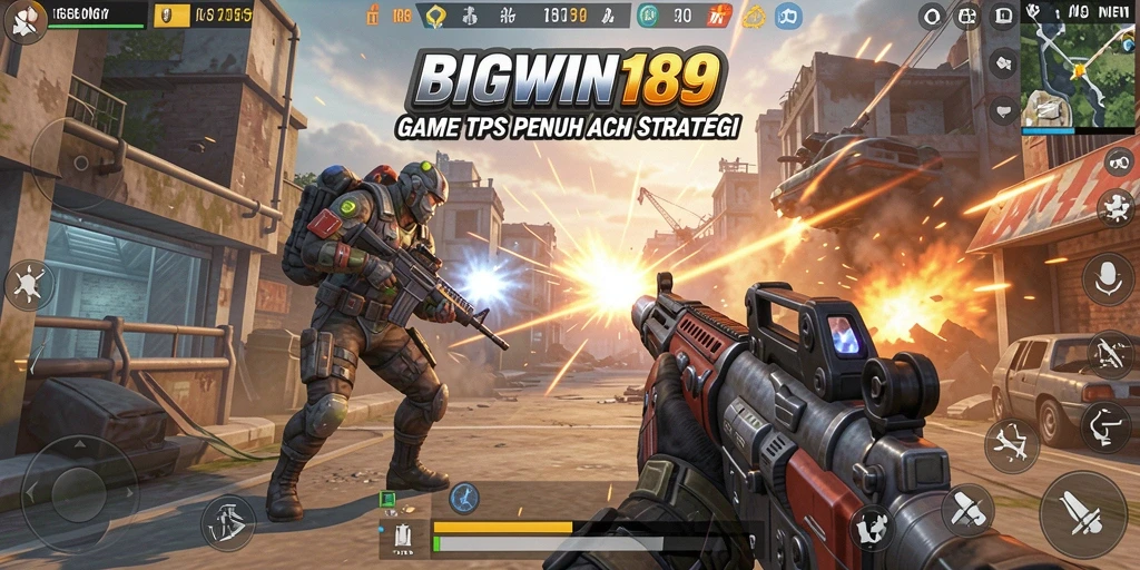 Tampilan gameplay mendebarkan dari BIGWIN189 dengan aksi TPS yang intens.