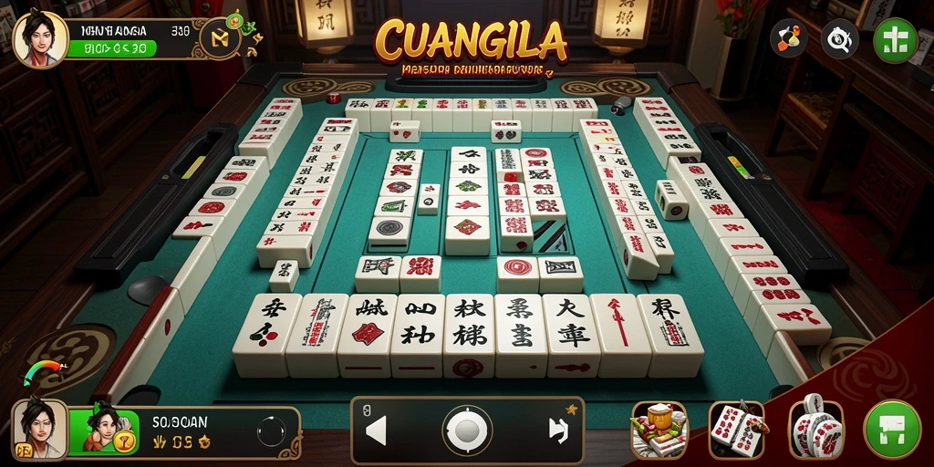 Screenshot gameplay CUANGILA menampilkan keseruan permainan Mahjong yang penuh warna.