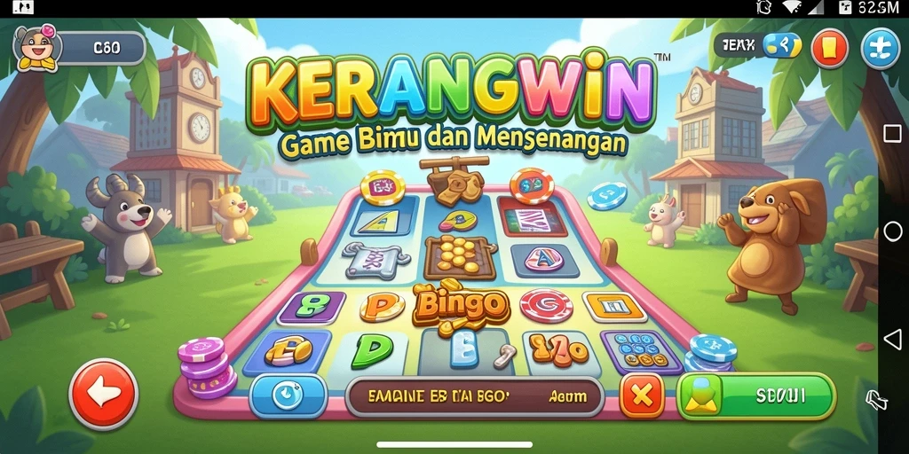 Tampilan gameplay KERANGWIN dengan suasana Bingo yang seru.