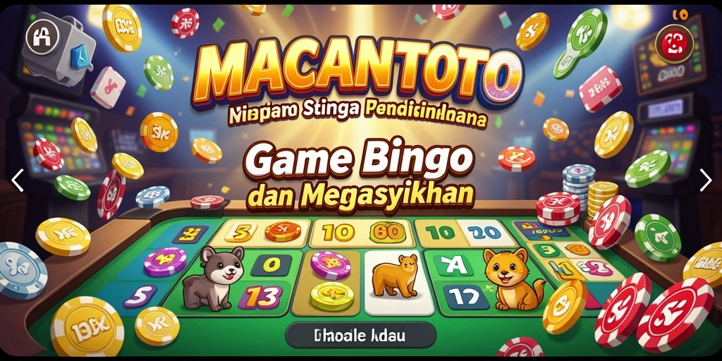 Tampilan gameplay seru di MACANTOTO dengan elemen Bingo yang menarik.