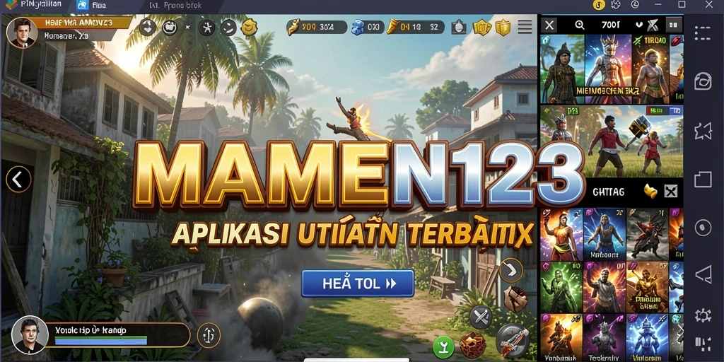 Screenshot utama MAMEN123 menampilkan tampilan antarmuka yang intuitif dan efisien.