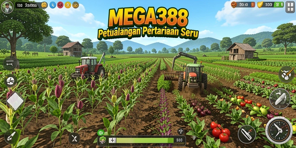 Tampilan permainan pertanian yang menawan di MEGA388.