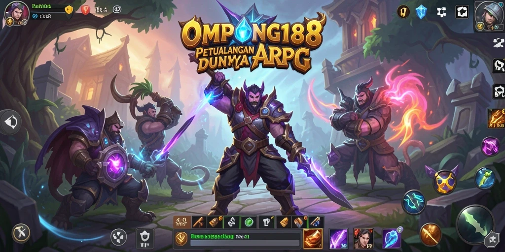 Tampilan gameplay OMPONG188 yang seru dan menantang dalam dunia ARPG.