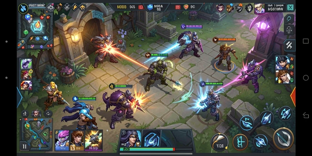 Tampilan gameplay PASTIWIN yang intens dan menegangkan.