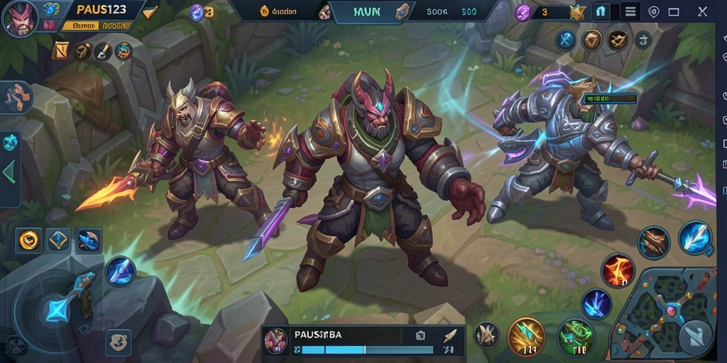 Tangkapan layar dari gameplay seru PAUS123 yang menampilkan pertarungan epik.