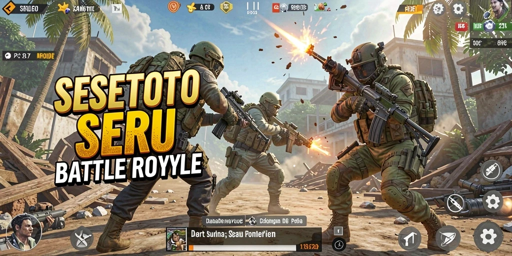 Gameplay SESETOTO yang intens di arena Battle Royale.