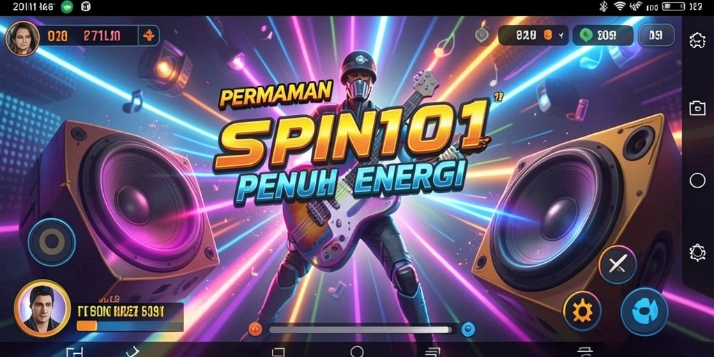 Tampilan gameplay SPIN101 yang penuh aksi dan warna.