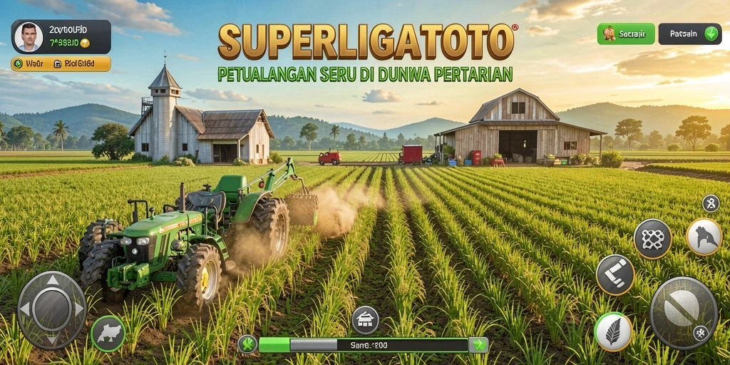 Tampilan gameplay SUPERLIGATOTO yang menarik dan mendetail.