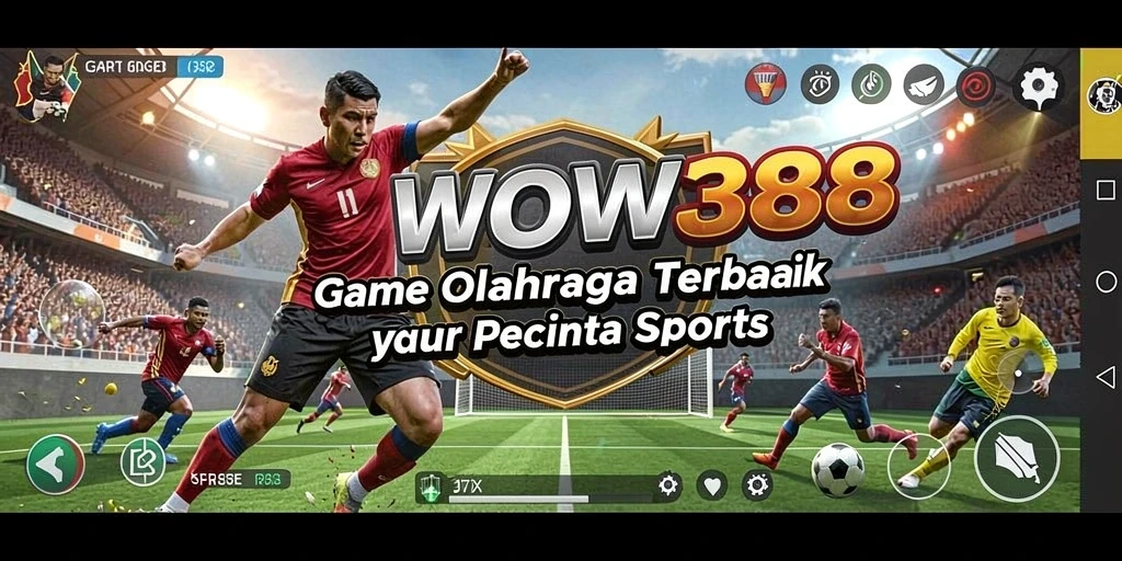 Screenshot utama WOW388 menampilkan gameplay olahraga yang mendebarkan.